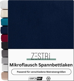 Zestri Spannbettlaken Mikroflausch Bettlaken 90x200 100x200 140x200 160x200 180x200 200x200, Gummizug: rundum, winter flauschig warm, Spannbetttuch Laken I Viele Farben & Größen