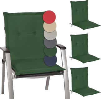 Beautissu 4er Set Niederlehner Auflage Loft NL 100x50x6cm dunkelgrün