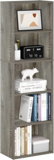 Furinno Luder Bücherregal Bücherregal Bücherregal Lagerregal 5-stöckig Eiche Französisch