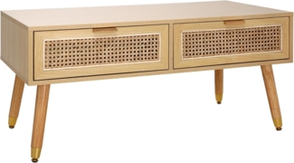 riess-ambiente Couchtisch VIENNA 100cm natur (Einzelartikel, 1-St), Wohnzimmer · MDF · Metall · Wiener Geflecht · Retro Design