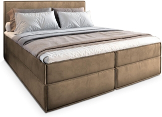 Masseno Boxbett PELLIO 160x200 cm mit Bonell Matratze und Topper