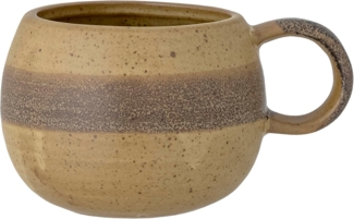 Bloomingville Tasse Solange, Becher Braun 11 x 8,5 cm Steingut Kaffeebecher Teetasse Trinkbecher