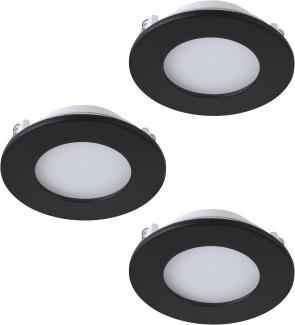 Eglo 900105 LED Einbauleuchte FUEVA-Z schwarz H:2. 6 Ø:8. 5cm rund IP20/44 dimmbar 2700-6500K mit Connect-Z Funktion