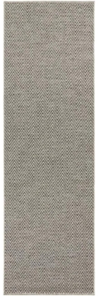 Flachgewebe Läufer Nature Grau Anthrazit - 80x250x0,5cm