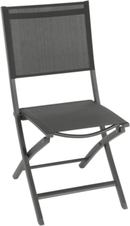 Hespéride - 4er-Set klappbare Gartenstühle Essentia in Anthrazitgrau und Grau - Anthrazit/Graphit