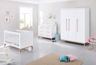 Pinolino 'Riva' 3-tlg. Babyzimmer-Set weiß extrabreit, groß