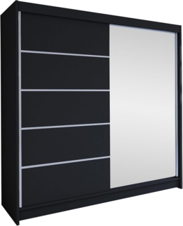 Kleiderschrank Talin III, ohne Beleuchtung, Farbe: Schwarz