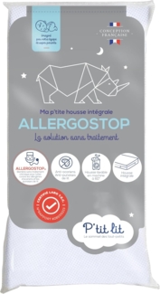 P'tit Lit Matratzenschoner für Babys, Allergostop 70x140 cm | Komplettbezug wasserdicht | natürlicher Schutz gegen Milben und Bettwanzen – ohne chemische Behandlung – Oeko-Tex-Standard