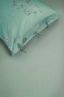 Pip Studio Jersey-Elasthan Spannbettlaken Goodnight By Pip Grey Green 100X200/220 100x200/210/220 cm Pocket depth: 30 cm 1 Spannbettlaken Grau Grün