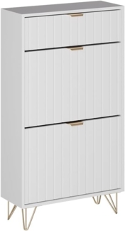 Vicco Schuhschrank Helge, Weiß, 60 x 107.5 cm 2 Fächer