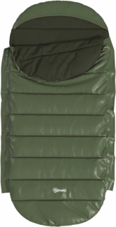 Outsunny Schlafsack wasserdicht, leicht, gefüttert, Isolierung bis -20° C (Winterschlafsack, 1 tlg, Deckenschlafsack), für Campingplatz, Dunkelgrün