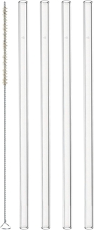 LEONARDO Strohhalm-Set Glas 20 cm transparent