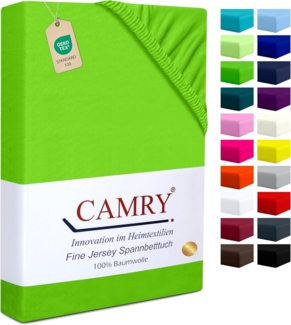 Camry Spannbettlaken CLASSIC, Jersey Baumwolle, Gummizug: rundum, viele Farben, alle Matratzenhöhen, Bettlaken, Spannbetttuch