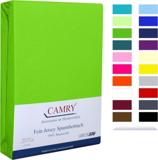 Camry Spannbettlaken CLASSIC, Jersey Baumwolle, Gummizug: rundum, viele Farben, alle Matratzenhöhen, Bettlaken, Spannbetttuch