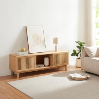 Fernsehschrank Ypäjä 150x42x50 cm Bambus Natur [en. casa]
