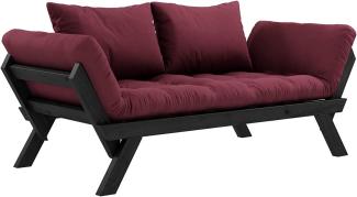 KARUP DESIGN BEBOP Futonsofa Gestell Schwarz Matratze Bordeaux