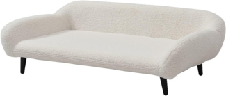 Vente-unique - Tiersofa - 99 x 61 cm - Bouclé-Stoff & Metallgestell - Cremeweiß - ZOLIA