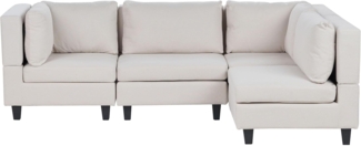 Beliani 'Unstad' Sofa, Beige, Stoff, 72 x 152 x 228 cm, ohne Ottomane, Links