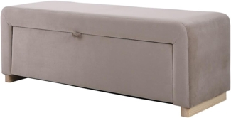 Vente-unique - Banktruhe - Samt - Taupe - CAPINO