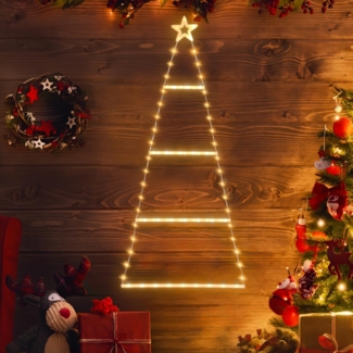 Salcar LED Stern LED Fensterdeko SternLED Weihnachtsstern Fensterlichter Weihnachtsdeko, LED fest integriert, Warmweiß, Batteriebetrieben mit Timer, 8 Modi Weihnachtsbeleuchtung