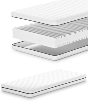 Bequeme Kaltschaummatratze mit Härtegrad H2,H3 - 7 Zonen Matratze Lieferung als Rollmatratze - Matratze 70x200
