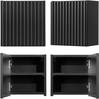 Hängeschrank Skelbolu 30x30x19 cm Schwarz [en. casa]