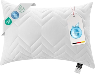 SEI Design Microfaserkissen Kopfkissen Kissen Zierkissen Sofakissen Nackenstützkissen 50x70, Füllung: 100% Mikrofaser, Bezug: Mikrofaser, Seitenschläfer, Rückenschläfer, Bauchschläfer, Kissen, Schlafkissen gesteppt mit Reißverschluss Kochfest 95°