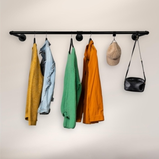 RSR Hangers Kleiderstange Kleiderstange Wandmontage Industrial Design Schwarz Jens