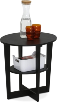 Furinno JAYA Ovaler Beistelltisch, holz, Nussbaum, 39.62 x 39.62 x 49.53 cm, Walnuss