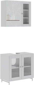 Badmöbel-Set Malte Weiß 2 Teile Vicco