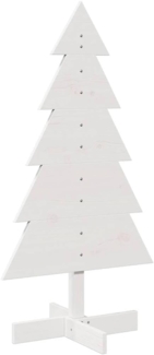 vidaXL Weihnachtsbaum zum Schmücken Weiß 100 cm Massivholz Kiefer 858187