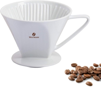 WESTMARK Permanentfilter /Filterhalter, Porzellan, Filtergröße 4, Für bis zu 4 Tassen Kaffee, Porzellan