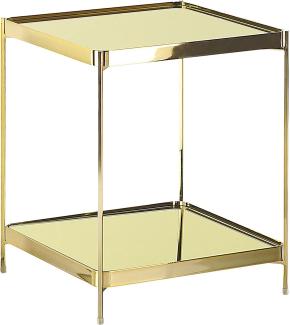 Beistelltisch Glas gold quadratisch 41x41 cm ALSEA klein