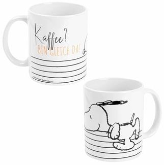 United Labels® Tasse Peanuts Snoopy - Kaffee? Bin gleich da! - Mug, Keramik