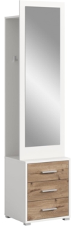 Garderobenkombination (B/H/T: 45x190x38 cm) in Nox Oak Nachbildung