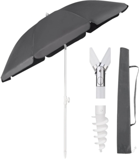 Sekey Sonnenschirm Ø160 cm Sonnenschirm UV50+ Balkonschirm mit Tragetasche und Bodenhülse, LxB: 160,00x160,00 cm, Neigungswinkel und Höhe verstellbar,für Balkon, Garten, Terrasse