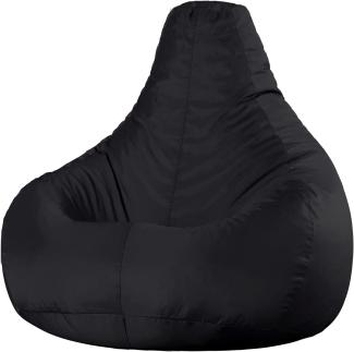 Bean Bag Bazaar Gaming Sitzsack „Recliner“, Gamer Sitzsack für Erwachsene und Kinder, Indoor Outdoor Sitzsack Sessel Gaming mit Füllung (Sitzsack, Schwarz)