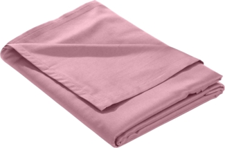 Mako Satin Bettlaken ohne Gummizug rosa 240x280cm
