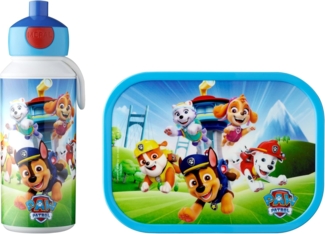 Mepal 'Campus' Lunch-Set mit Pop-up Trinkflasche & Lunch Box, Kunststoff Paw Patrol Pups, 400 ml / 750 ml
