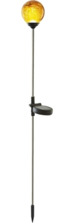 Star Trading Solar Erdspieß Roma, Wegleuchte, LED, Outdoor, Bernstein, Dämmerungssensor, 68 cm
