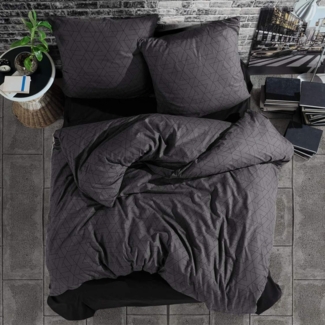 yadetextil Bettwäsche Bettwäsche 240x220 cm. 3 teilig set, Monza V1, Renforce, 3 teilig, cm. Reißverschluss