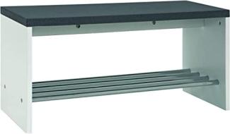 HAKU Möbel Schuhbank - granitoptik-chrom - H. 40cm x B. 81cm - HAKU-95530