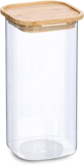 Vorratsglas mit Bambusdeckel - 11 x 11 x 22cm