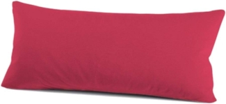Schlafgut Kissenbezug Basic Jersey Baumwolle|Kissenbezug einzeln 40x80 cm| kirsche