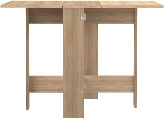 Symbiosis Trick D4 Tisch, Holz veredelt, Eiche Natur, 73. 4 x 103 x 76 cm