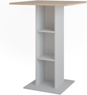 Bartisch Repose Weiß/Sonoma 75 x 75 cm Vicco