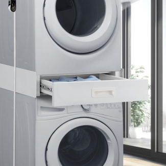 Verbindungsrahmen Buxton für Waschmaschine/Trockner mit Schublade [en. casa]