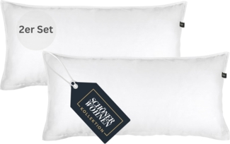 SCHÖNER WOHNEN-Kollektion Bettwäsche PLAIN Satin Bettwäsche, Baumwolle, 2 teilig, 40x80 cm 2er Pack in Weiss