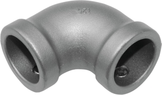 Gardinia Eckstück für Gardinenstange Industrial Home für Ø 25 mm silber