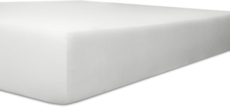 Kneer Single-Jersey Spannbetttuch für Matratzen bis 20 cm Höhe Qualität 60 Farbe weiß 180 cm x 200 cm
